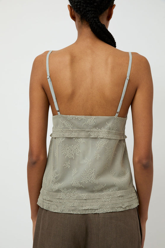 Wanze V Neck Camisole Tank in Jade