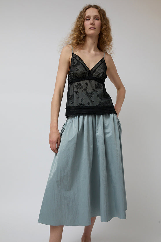Wanze V Neck Camisole Tank in Black