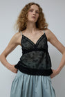 Wanze V Neck Camisole Tank in Black