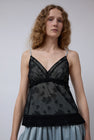 Wanze V Neck Camisole Tank in Black