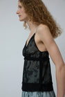 Wanze V Neck Camisole Tank in Black