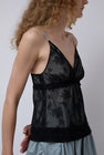 Wanze V Neck Camisole Tank in Black