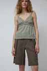 Wanze V Neck Camisole Tank in Jade