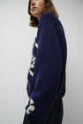 YMC Atomic Flower Cardigan in Navy