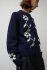 YMC Atomic Flower Cardigan in Navy