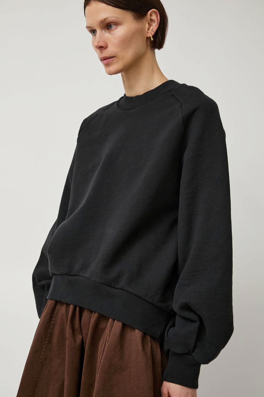 YMC Bellow Sleeve Sweatshirt in Black