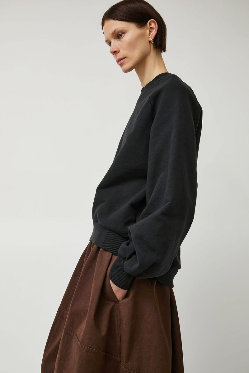YMC Bellow Sleeve Sweatshirt in Black