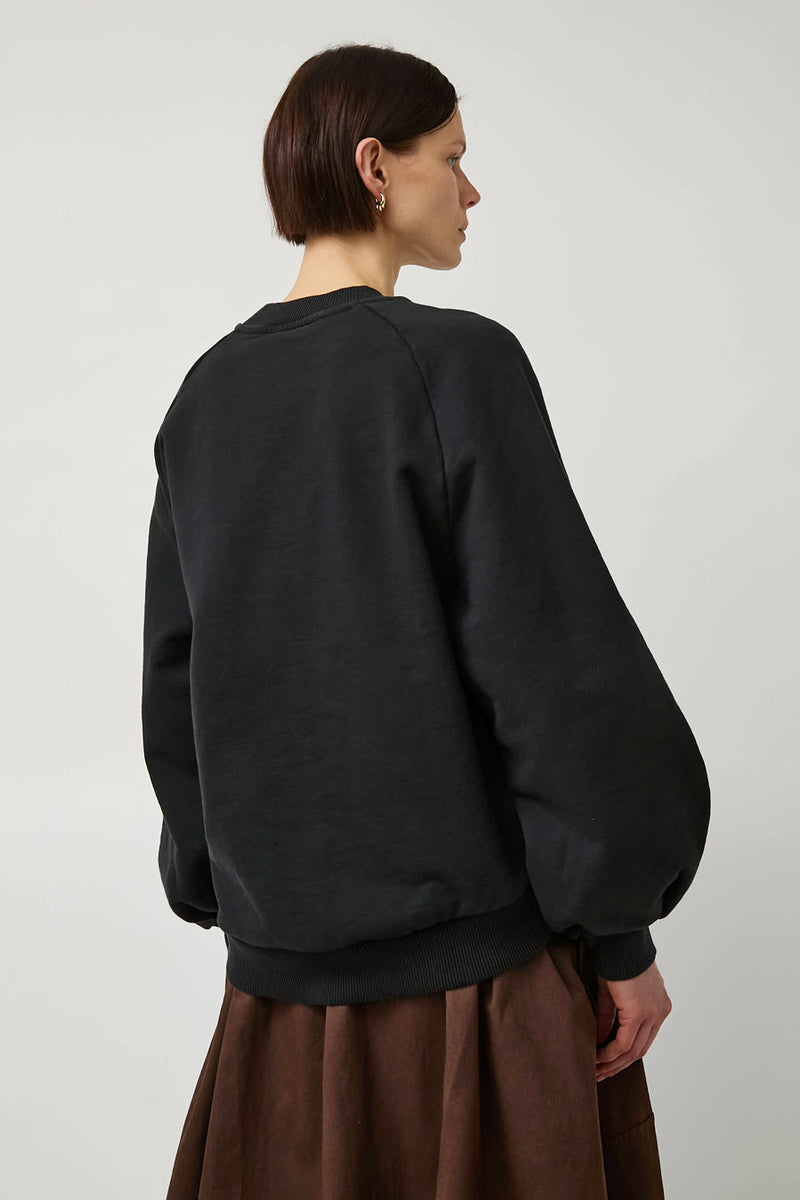 YMC Bellow Sleeve Sweatshirt in Black