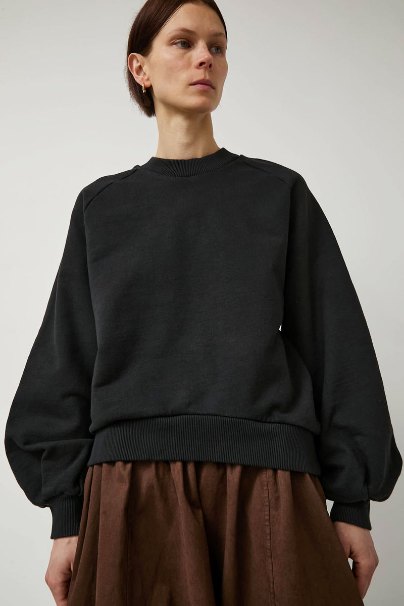 YMC Bellow Sleeve Sweatshirt in Black