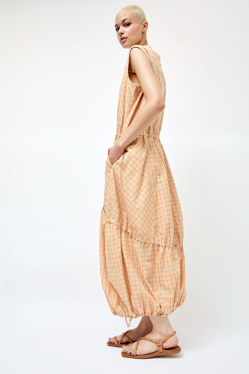 YMC Carter Sleeveless Dress in Pink Check
