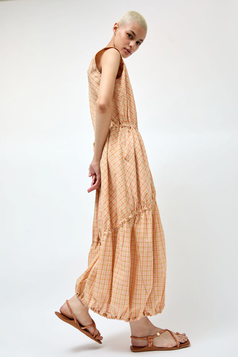 YMC Carter Sleeveless Dress in Pink Check