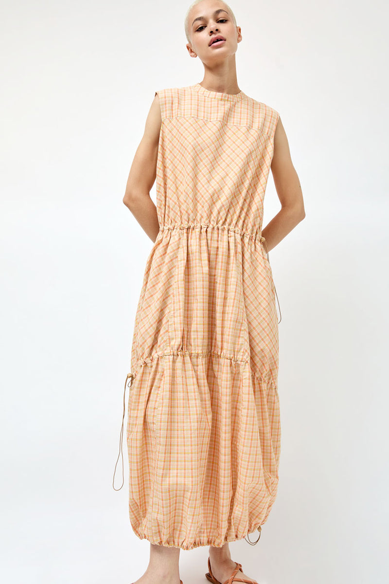 YMC Carter Sleeveless Dress in Pink Check