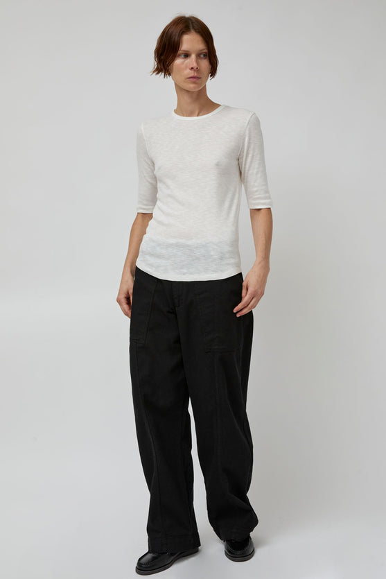 YMC Charlotte Short Sleeve Top in White