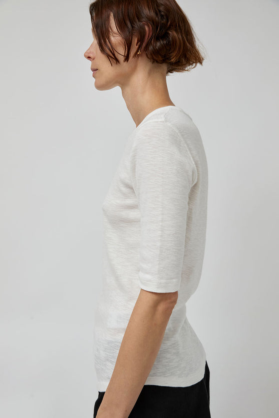 YMC Charlotte Short Sleeve Top in White