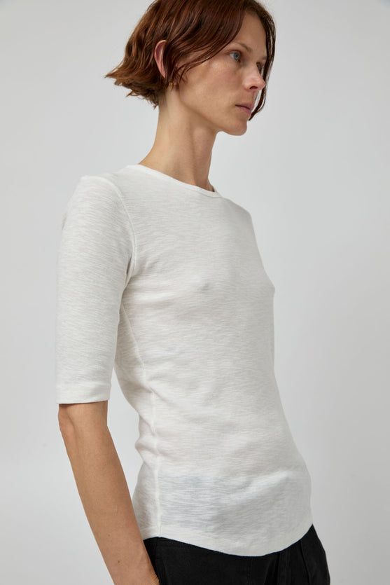 YMC Charlotte Short Sleeve Top in White