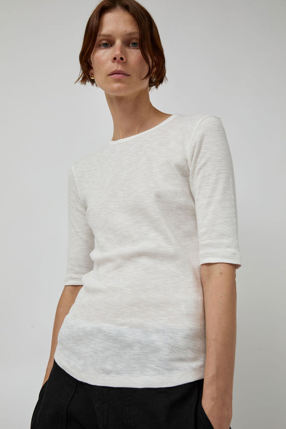 YMC Charlotte Short Sleeve Top in White