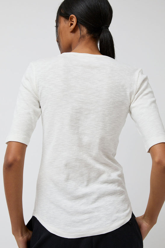 YMC Charlotte Short Sleeve Top in White