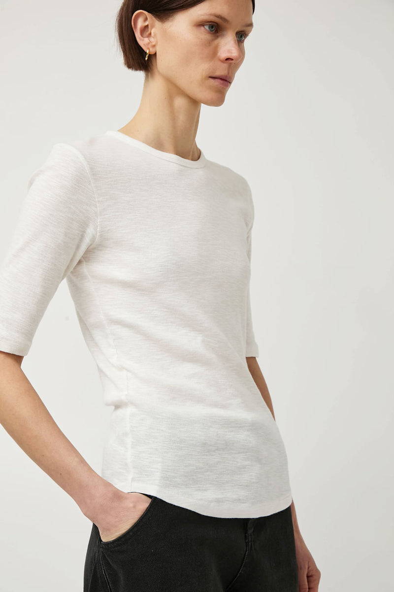 YMC Charlotte Short Sleeve Top in White