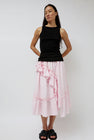 YMC Draped Skirt in Light Pink