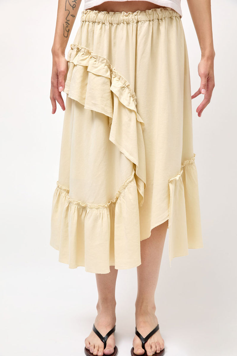 YMC Draped Skirt in Shell