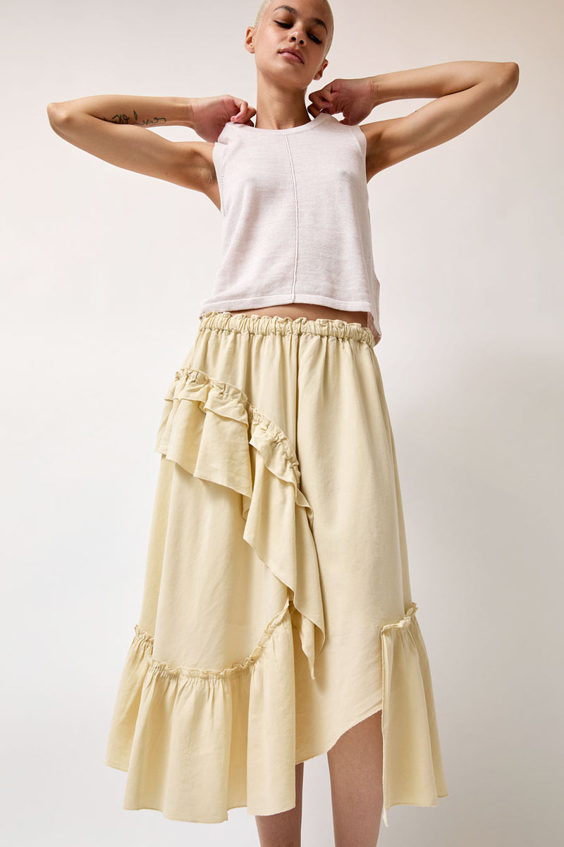 YMC Draped Skirt in Shell