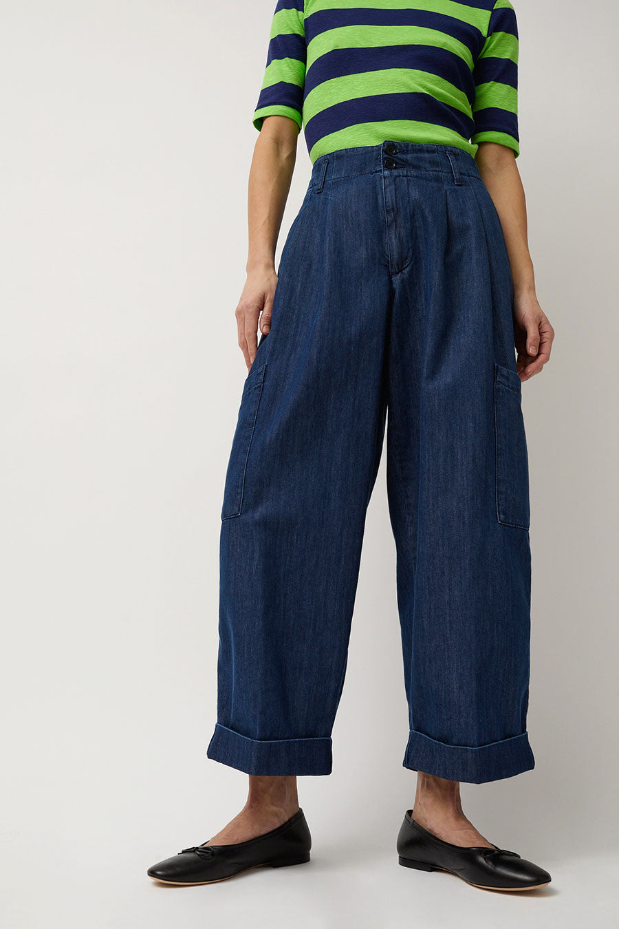 YMC Grease Trouser in Washed Indigo