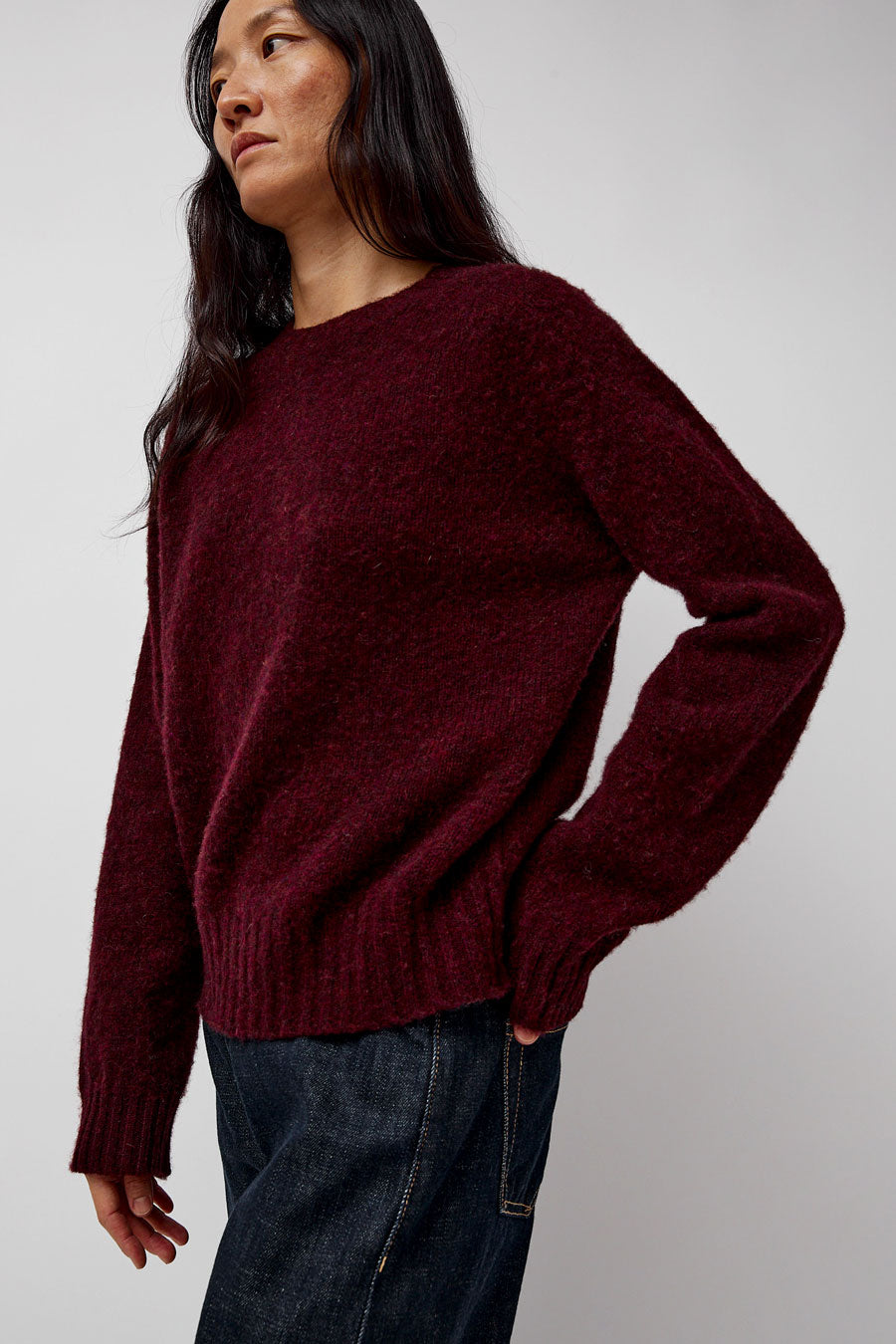 YMC Jets Crew Knit in Red Wizard