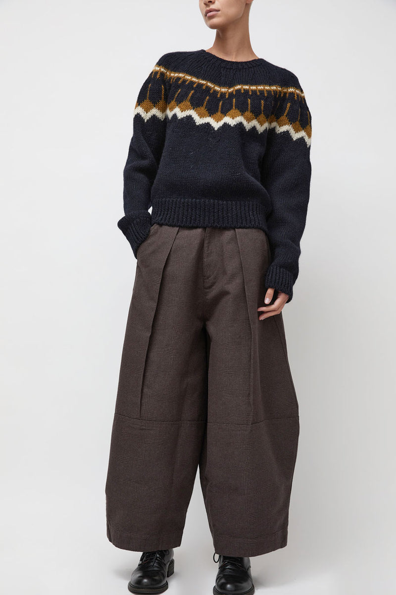 YMC Mini Jeepster Knit in Navy Multi
