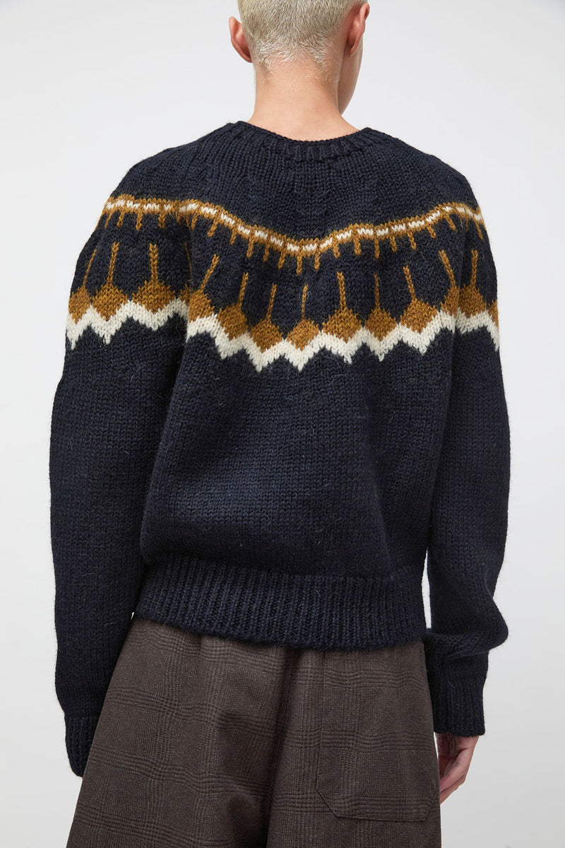 YMC Mini Jeepster Knit in Navy Multi
