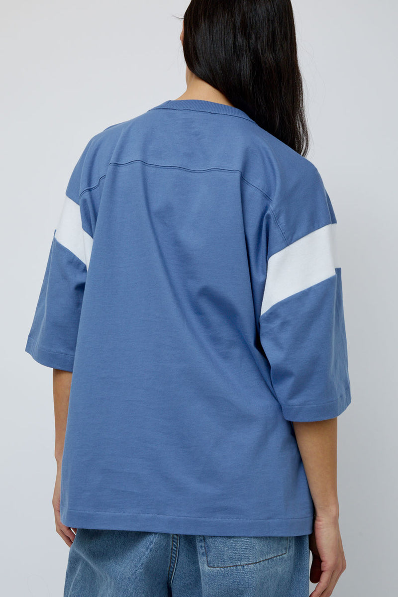 YMC Skate T-Shirt in Blue and White