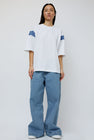 YMC Skate T-Shirt in White and Blue