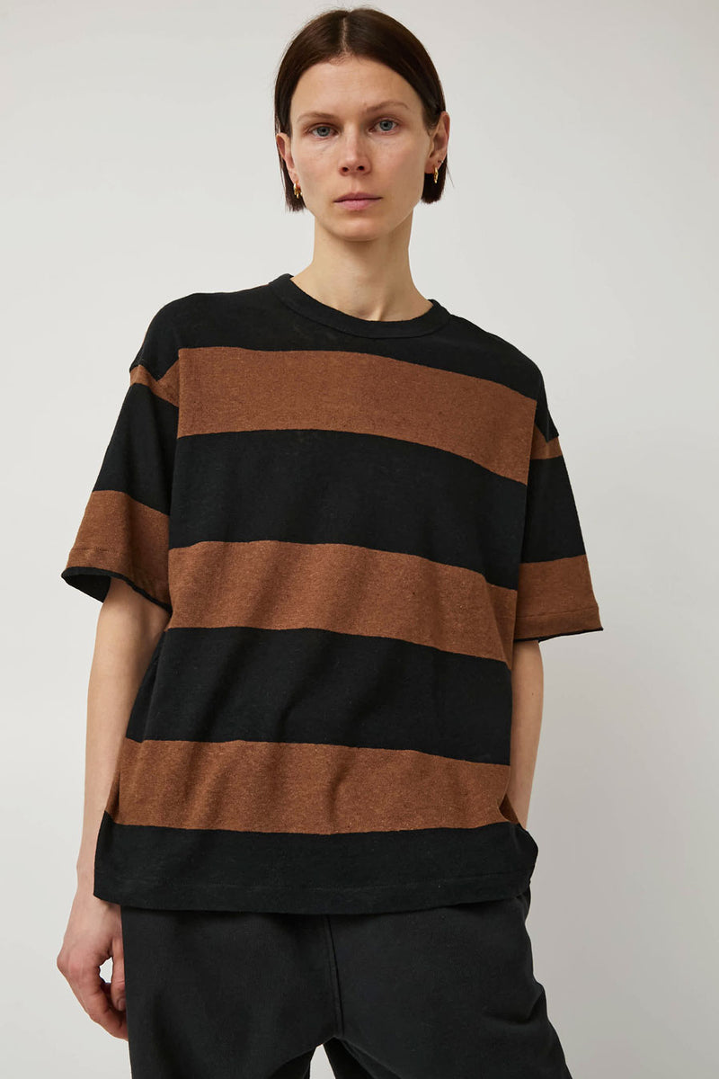 YMC Triple T Shirt in Black and Brown