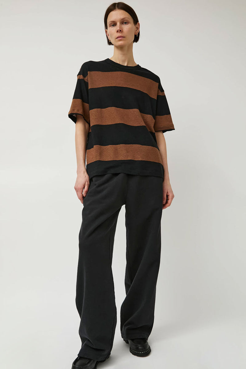 YMC Triple T Shirt in Black and Brown