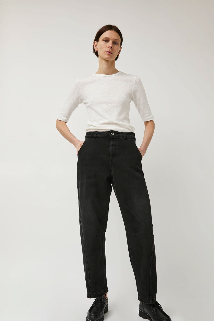 YMC Twisted Jean in Charcoal Denim