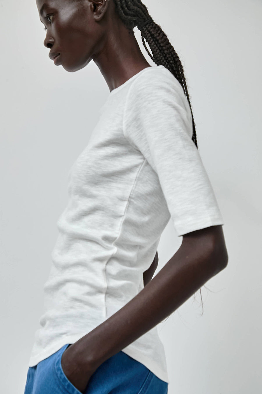 YMC Charlotte Short Sleeve Top in White