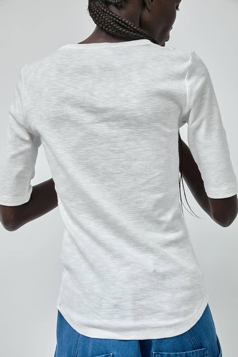 YMC Charlotte Short Sleeve Top in White