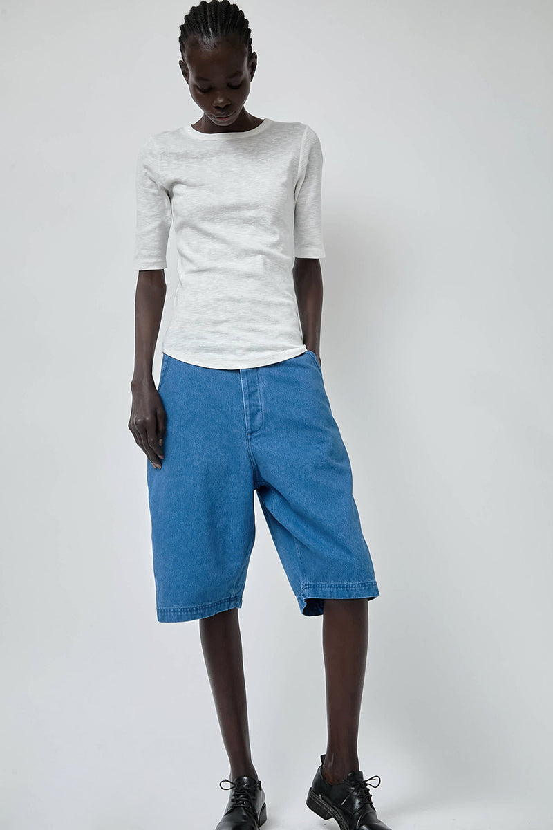 YMC Charlotte Short Sleeve Top in White