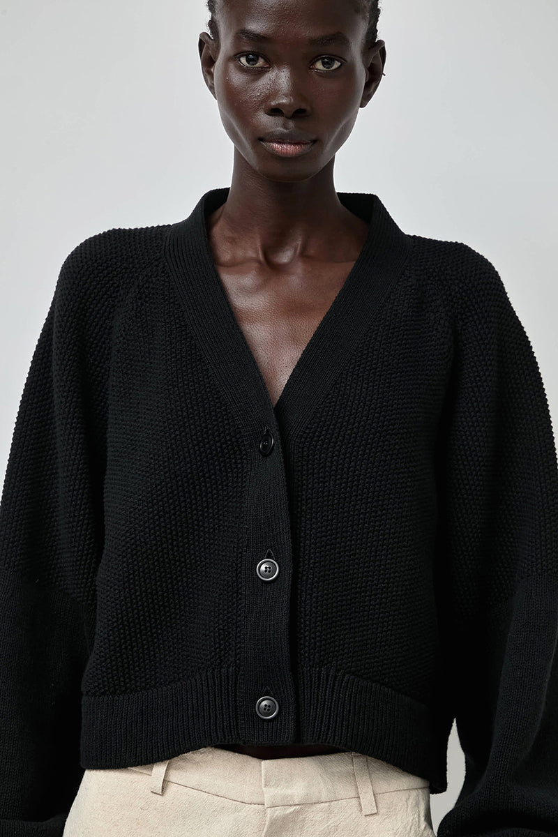 YMC Computer Cardigan in Black