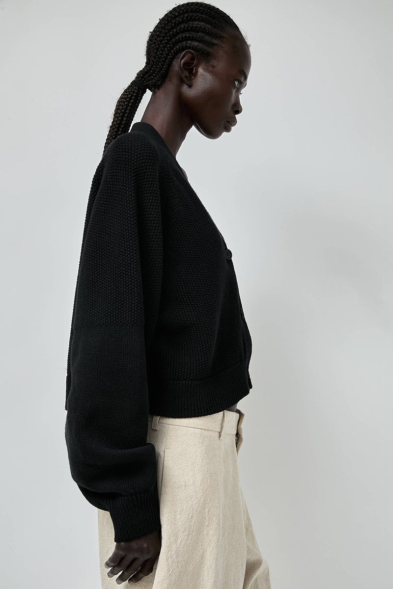 YMC Computer Cardigan in Black