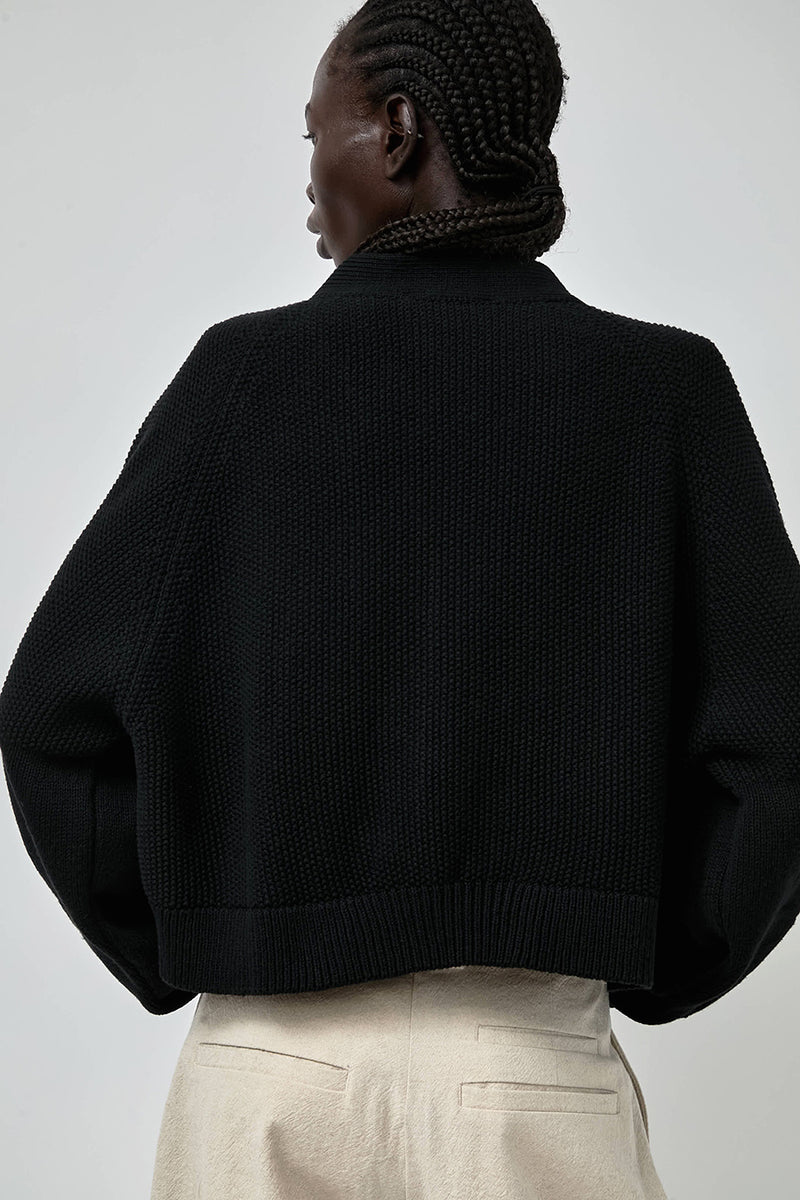 YMC Computer Cardigan in Black