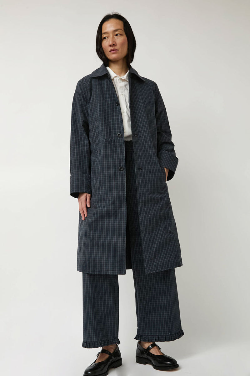 Zii Ropa Betty Coat in Navy Plaid