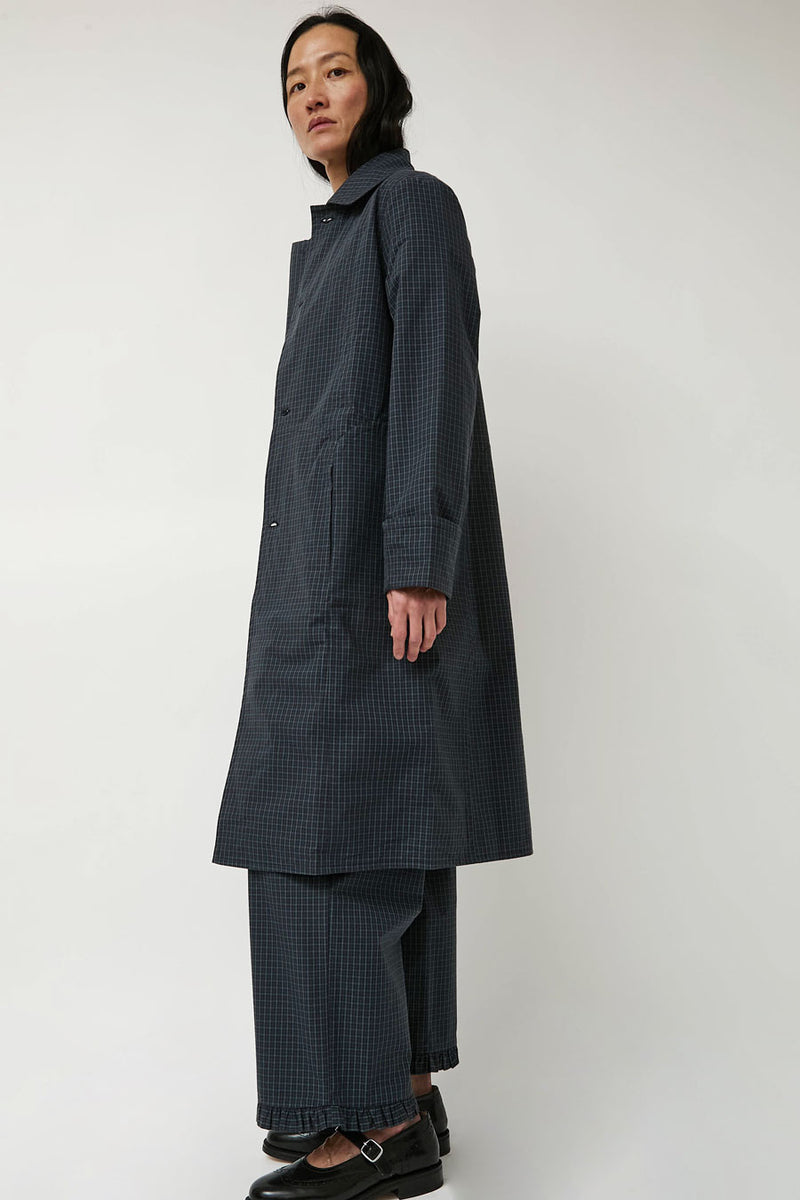 Zii Ropa Betty Coat in Navy Plaid