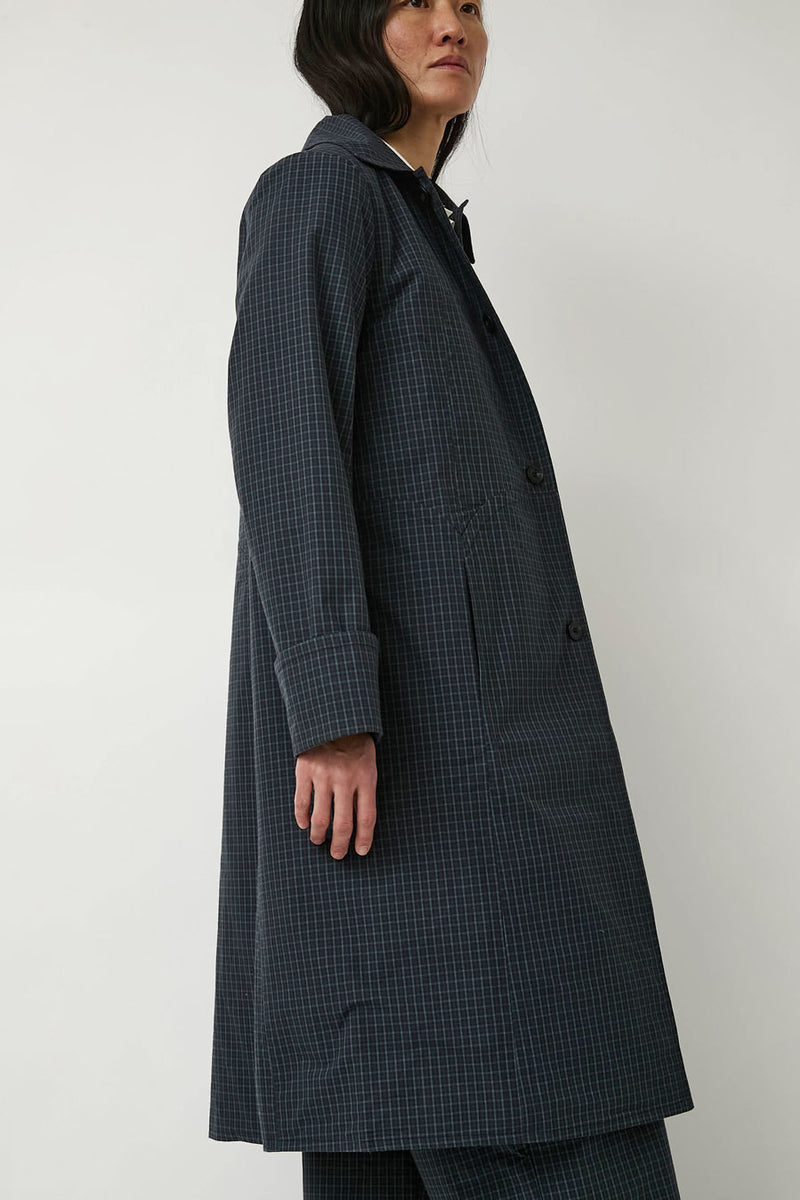 Zii Ropa Betty Coat in Navy Plaid