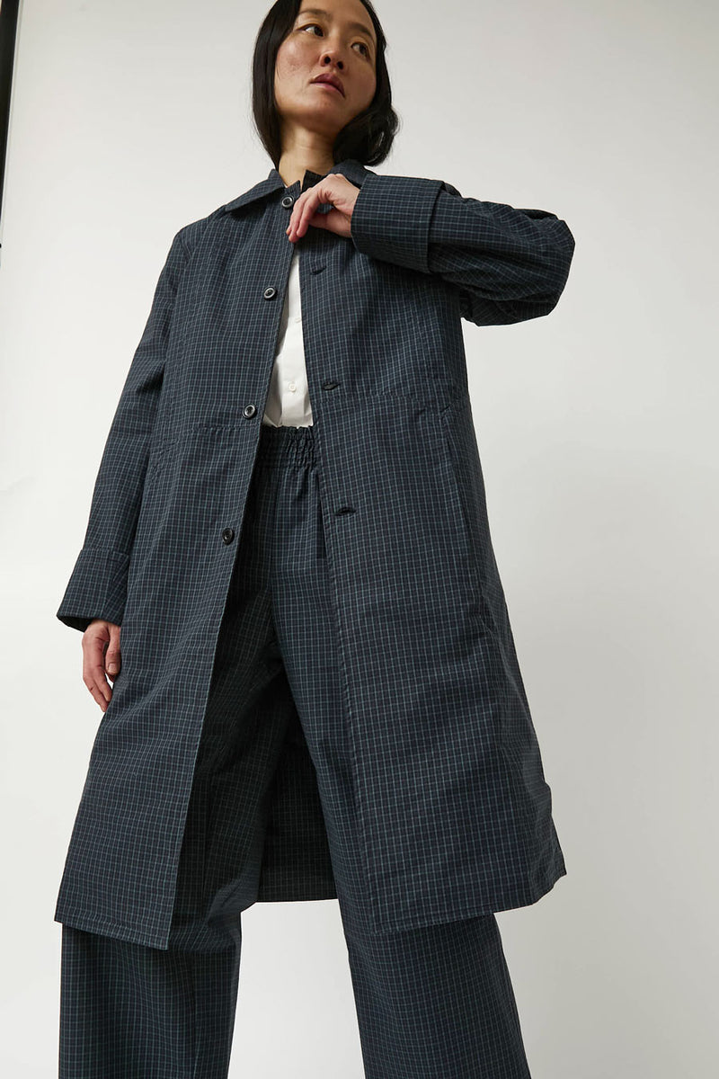 Zii Ropa Betty Coat in Navy Plaid