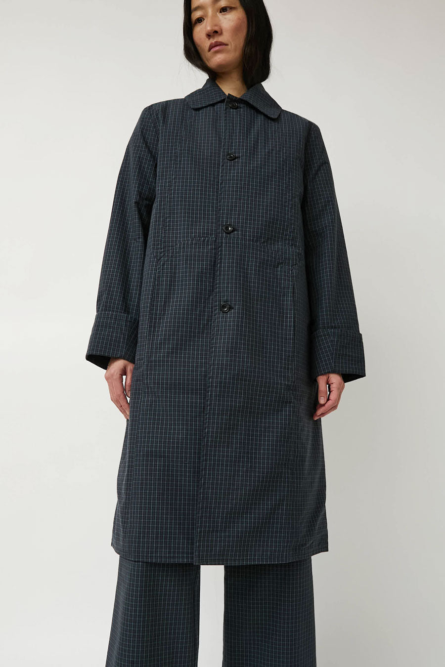 Zii Ropa Betty Coat in Navy Plaid