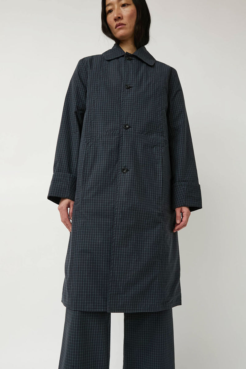 Zii Ropa Betty Coat in Navy Plaid