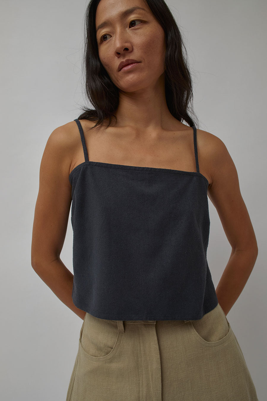Zii Ropa Cea Top in Washed Black