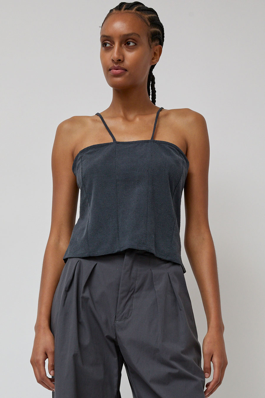 Zii Ropa Celine Top in Washed Black