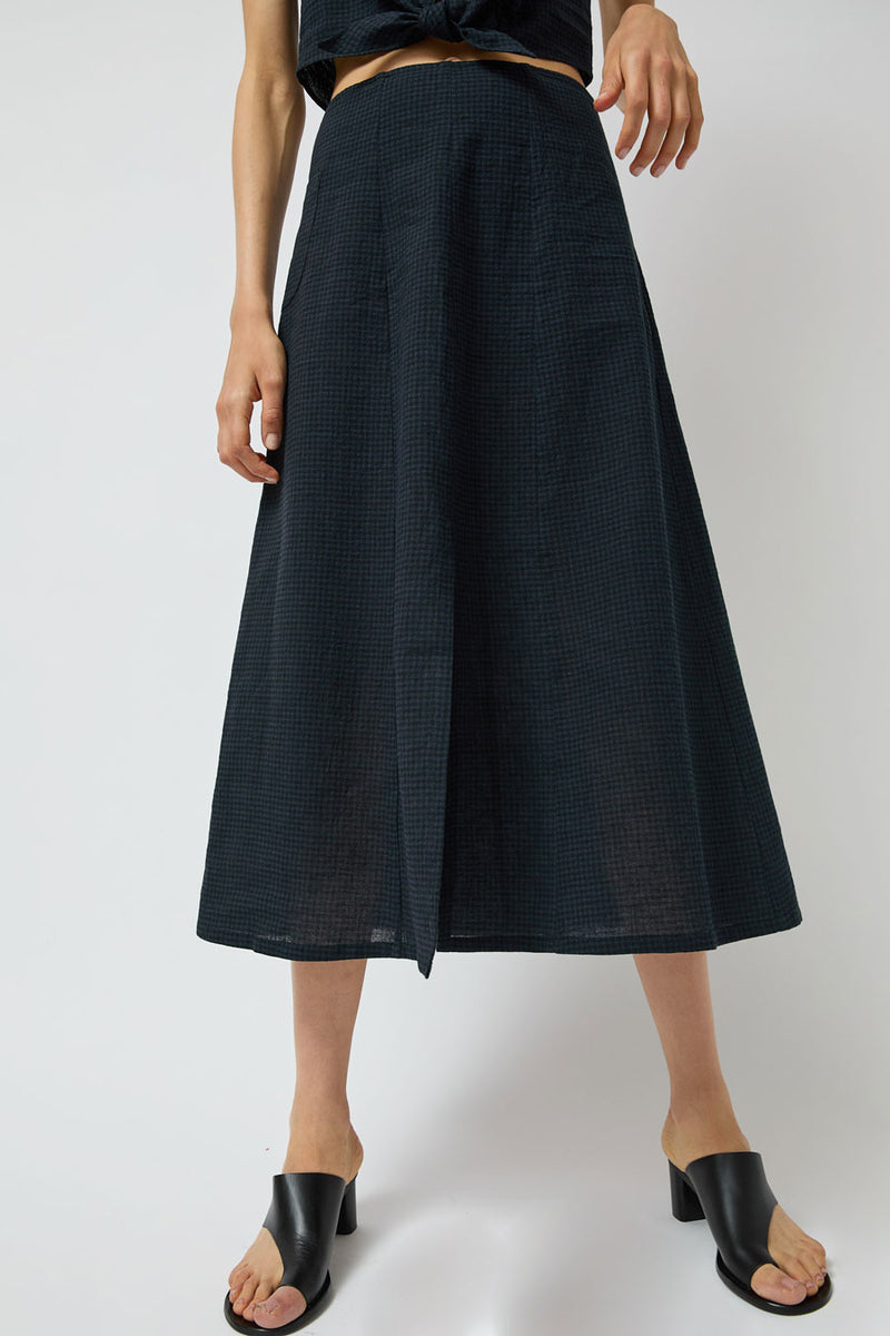 Zii Ropa Claude Skirt in Midnight Checkered