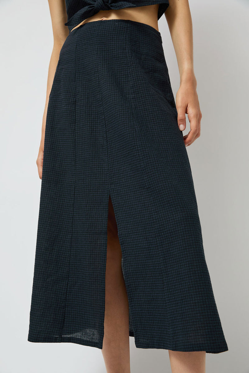 Zii Ropa Claude Skirt in Midnight Checkered